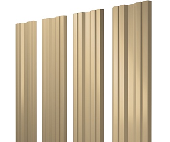 GL Штакетник Twin с прямым резом 0.45 мм, PE, RAL 1014