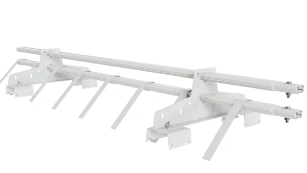 Снегозадержатель для профнастила Н-114 Borge L=1500 мм 2 опоры, 2 трубы, овал 25х45 RAL 9003