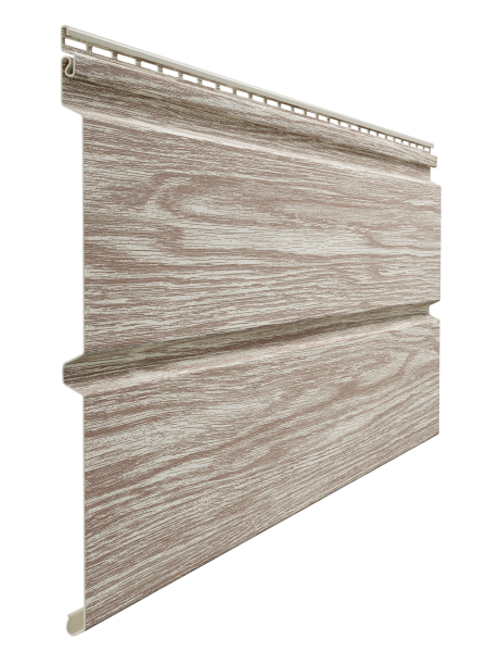 Виниловый сайдинг Docke, Брус D6S, L=3600х300 мм серия Lux Монреаль, цвет: орех