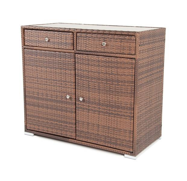 Тумба плетеная из искусственного ротанга, Мальта цвет: коричневый