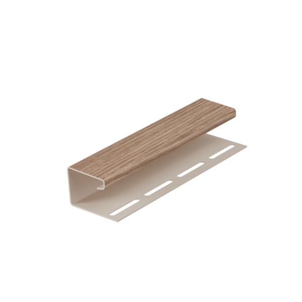 J-профиль пвх, Docke, L=3000 мм серия Lux под дерево, цвет: кедр