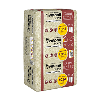 Vetonit Теплые Стены Стронг, 100х610х1000 мм, 3.05 м², 0.305 м³ уп