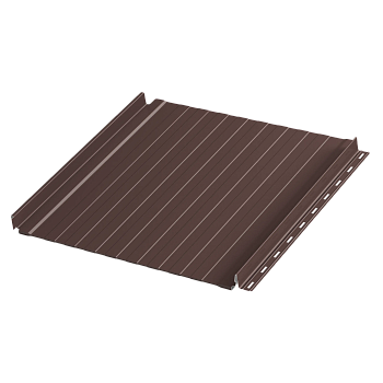 Фальцевая панель Aquaclick, Силуэт 8, с подгибом 0.5 мм, Polyester, Zn 140 г/м², RAL 8017