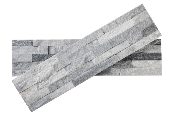 Мрамор, 3D панель из камня, 600х150 мм, Classic Cloudy Grey, 8 шт/уп