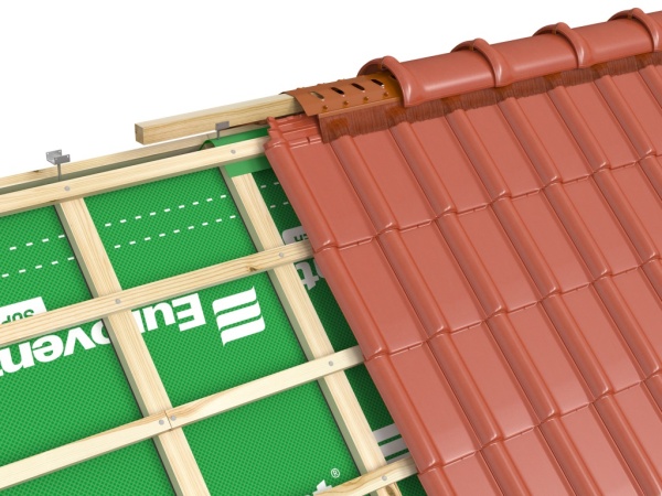 Аэроэлемент конька-хребта Eurovent ROLL GEO, 180х5000 мм, цвет: кирпичный