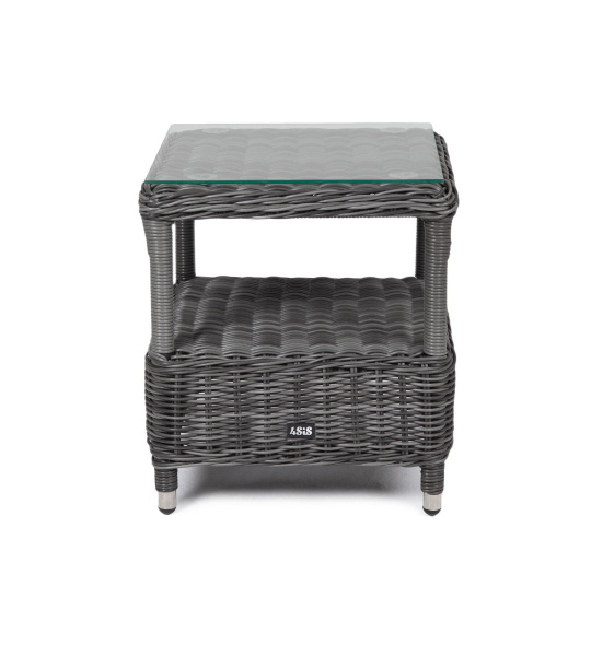 Стол кофейный из искусственного ротанга, Форио цвет: графит