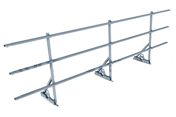 Ограждение кровельное для фальцевой кровли Roofsystems Prestige Next фальц, H=900 мм zinc, L= 3000 мм