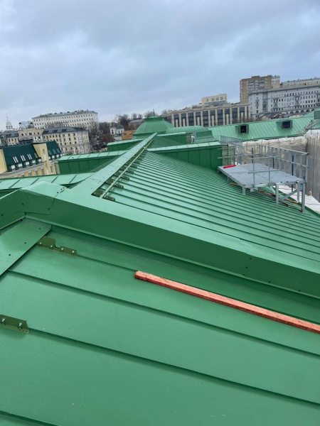 Комплект опор рельса безопасности Prestige фальц, 4 шт RAL 6005
