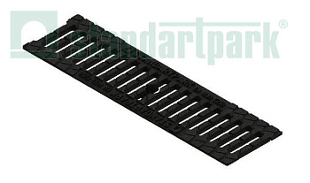 Решетка водоприемная Standartpark, Basic DN100, чугунная щелевая, "протектор", кл.C, арт: 203032