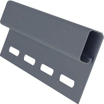 Финишная планка пвх, Grand Line, L=3000 мм серия Standart, цвет: серый графит