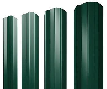 GL Штакетник М-образный A, фигурный 0.45 мм, PE, RAL 6005