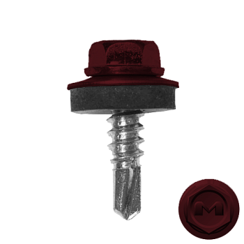 Саморез кровельный Daxmer 5.5х19 мм, сверло №3, RAL 3005, уп.250 шт.