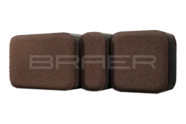 Тротуарная плитка Braer Классико 60 мм 57х115, 115х115, 172х115 мм, цвет: коричневый