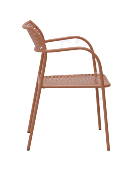 Стул стальной Посейдон цвет: темно-коралловый