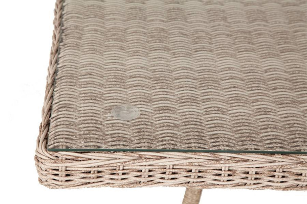 Стол плетеный из искусственного ротанга 160х90 см, Латте цвет: бежевый