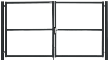 Ворота распашные, Colority Zinc Lock, 2.0 x 4.0 м, RAL 7016