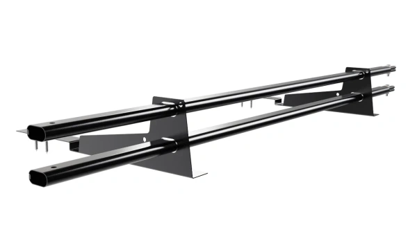 Снегозадержатель для композитной черепицы Borge L=1500 мм, 2 опоры, 2 трубы, овал 25х45 мм, RAL 9005