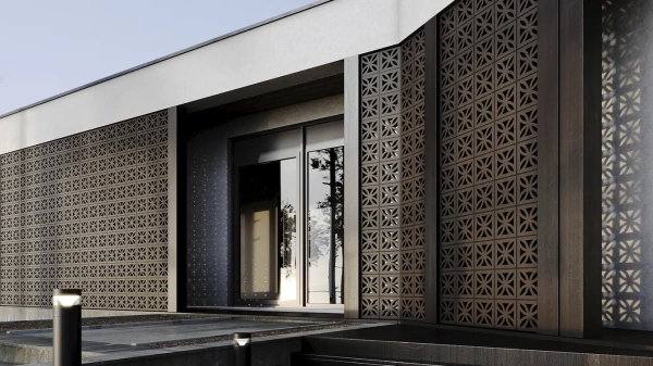 Декоративный бриз-блок Mesterra Cobogo, 250х250 мм 50 мм, 0201, терракотовый