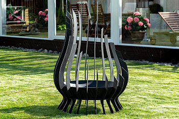 Костровой очаг Лотос, Ø513х868, Н=1180 мм, сталь 6 мм