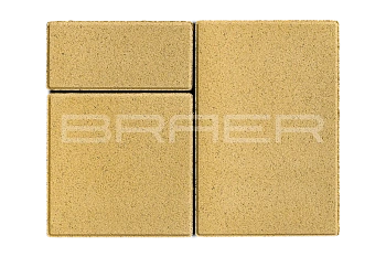 Тротуарная плитка Braer Старый город Ландхаус 60 мм 80х160, 160х160, 240х160 мм, прямоугольная, цвет: песочный