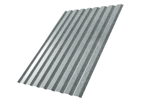 Профилированный лист GL C20 A, 0.35 мм, Zn, zinc