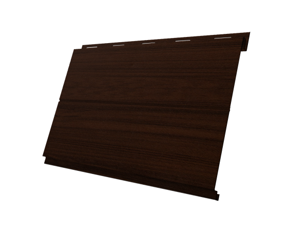 Металлический сайдинг Grand Line, Вертикаль Line 0.45 мм, Print Elite, Choco Wood TwinColor