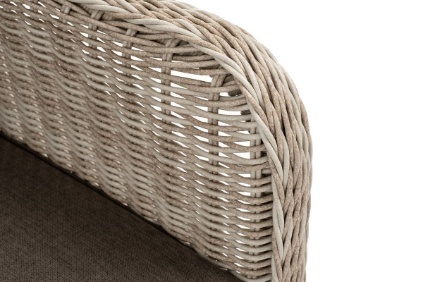 Кресло плетеное из искусственного ротанга, Гляссе бежевый