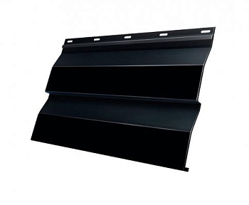 Металический сайдинг Grand Line, корабельная доска 0.5 мм, PurLite Matt, RAL 9005