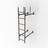 Лестница стеновая, универсальная Roofsystems Prestige 600, L= 1800 мм RAL 8019