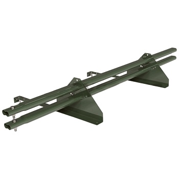 Снегозадержатель для натуральной черепицы Roofsystems Prestige натур 2 опоры, 2 трубы, овал 45х25, L=1200 мм, RAL 6020