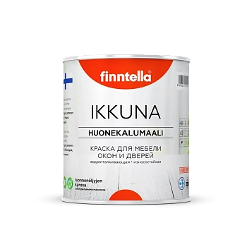 Краска Finntella, Ikkuna white, для мебели с натур. маслами полуматовая, уп. 0.9 л колеровка