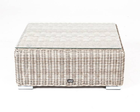 Стол журнальный из искусственного ротанга, Лунго цвет: бежевый