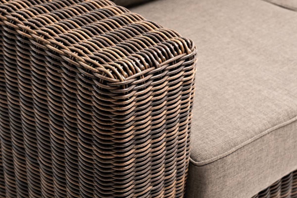 Диван 3-местный из искусственного ротанга, Боно коричневый