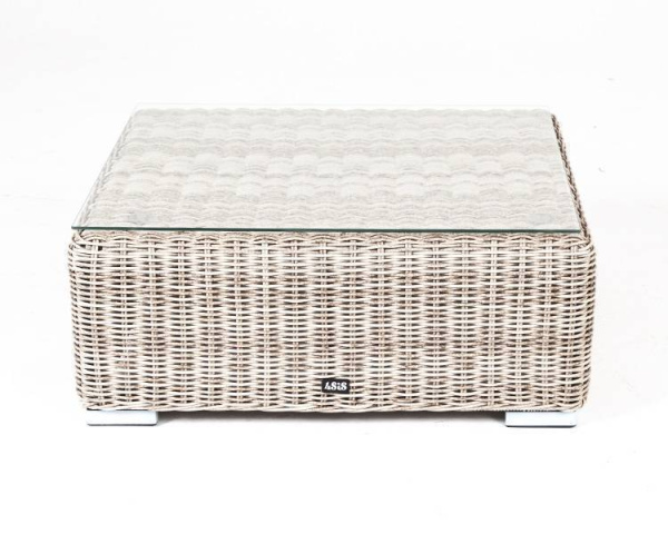 Стол журнальный из искусственного ротанга, Лунго цвет: бежевый