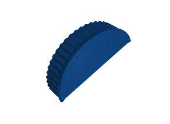 GL Заглушка конька полукруглого, торцевая 0.45 мм, PE, RAL 5005