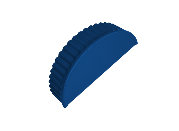 GL Заглушка конька полукруглого, торцевая 0.45 мм, PE, RAL 5005