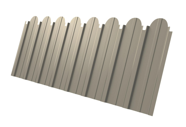 Профилированный лист GL C10 A фигурный, 0.5 мм, Satin, RAL 1015