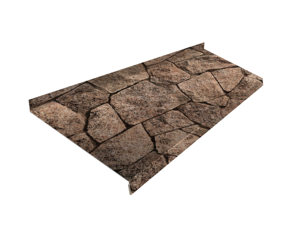 Отлив простой GL, 200 мм 0.45 мм, Print Elite, King Stone TwinColor, L= 3000 мм