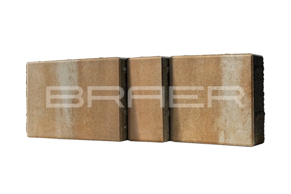 Тротуарная плитка Braer Мозайка 60 мм 200х100, 200х200, 300х200 мм, цвет: Color Mix Плато