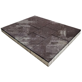 Тротуарная плитка SteinRus Инсбрук Ланс 60 мм 300/450 х 300 мм, цвет: браун