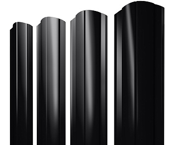 GL Штакетник Круглый, фигурный 0.45 мм, PE, RAL 9005