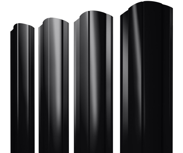 GL Штакетник Круглый, фигурный 0.45 мм, PE, RAL 9005