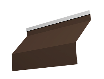 Ламель для забора жалюзи, Milan, с пленкой 0.5 мм, Rooftop Бархат, RAL 8017