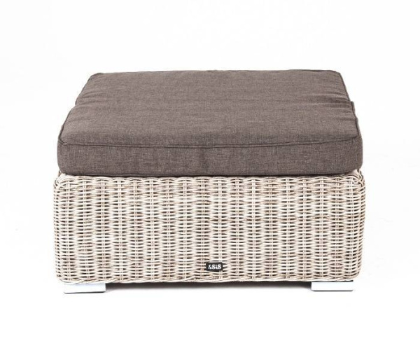 Оттоманка плетеная из искуственного ротанга с подушкой, Лунго цвет: бежевый