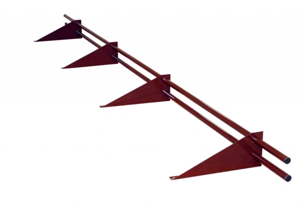 Снегозадержатель трубчатый RoofRetail, L=3000 мм, 4 опоры, 2 трубы, круг Ø25 мм RAL 3011