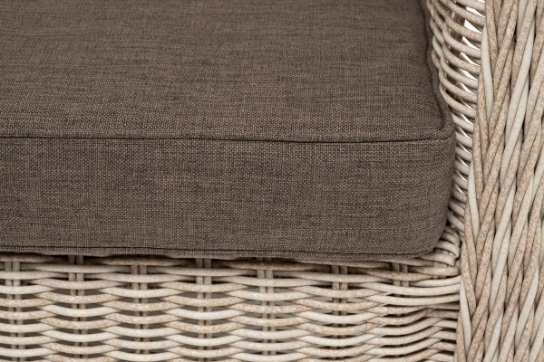 Диван 3-местный из искусственного ротанга, Гляссе бежевый