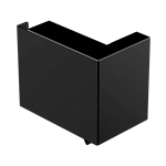 Заглушка левая к лицевой планке, Galeco STAL 2 125/80 х 80 мм, RAL 9005