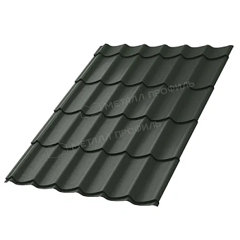 Металлочерепица МП, Ламонтерра X 0.5 мм, VikingMP E, RAL 6007