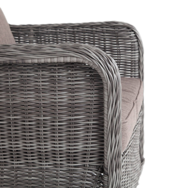 Кресло плетеное из искусственного ротанга, Гляссе графит