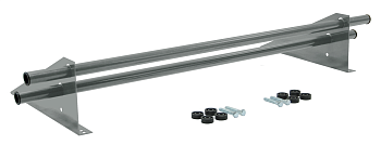 Снегозадержатель трубчатый, универсальный Optima, L=1000 мм, 2 опоры, 2 трубы, круг Ø25 мм RAL 7005